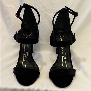 Oscar de la Renta Velvet Black Heels